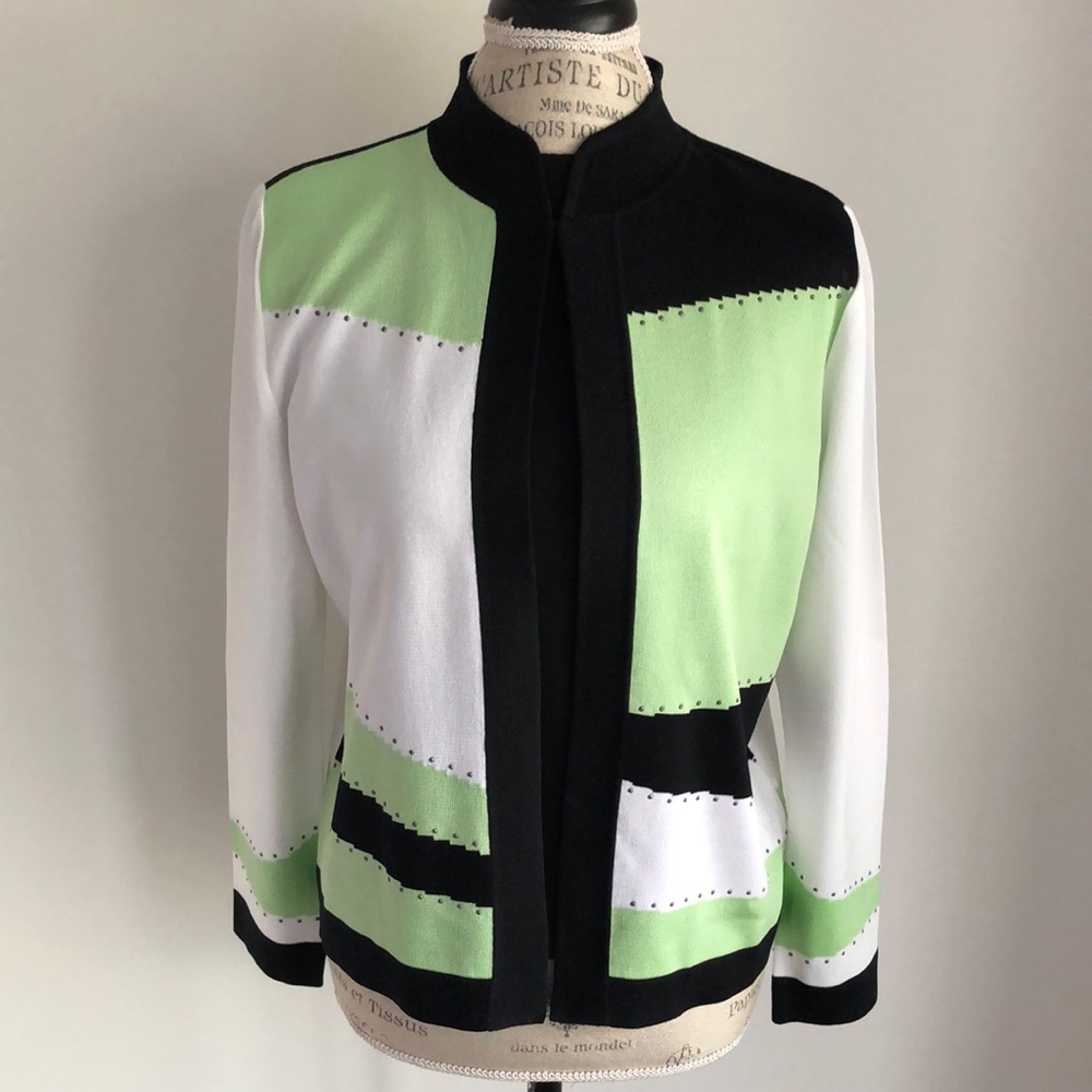 LIKE NEW Ming Wang Knit Shell, Jacket & Pant Set
